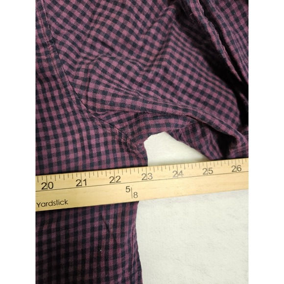 Marine Layer Men's Purple Gingham Check Seawall Button Down Shirt Large - Picture 8 of 9